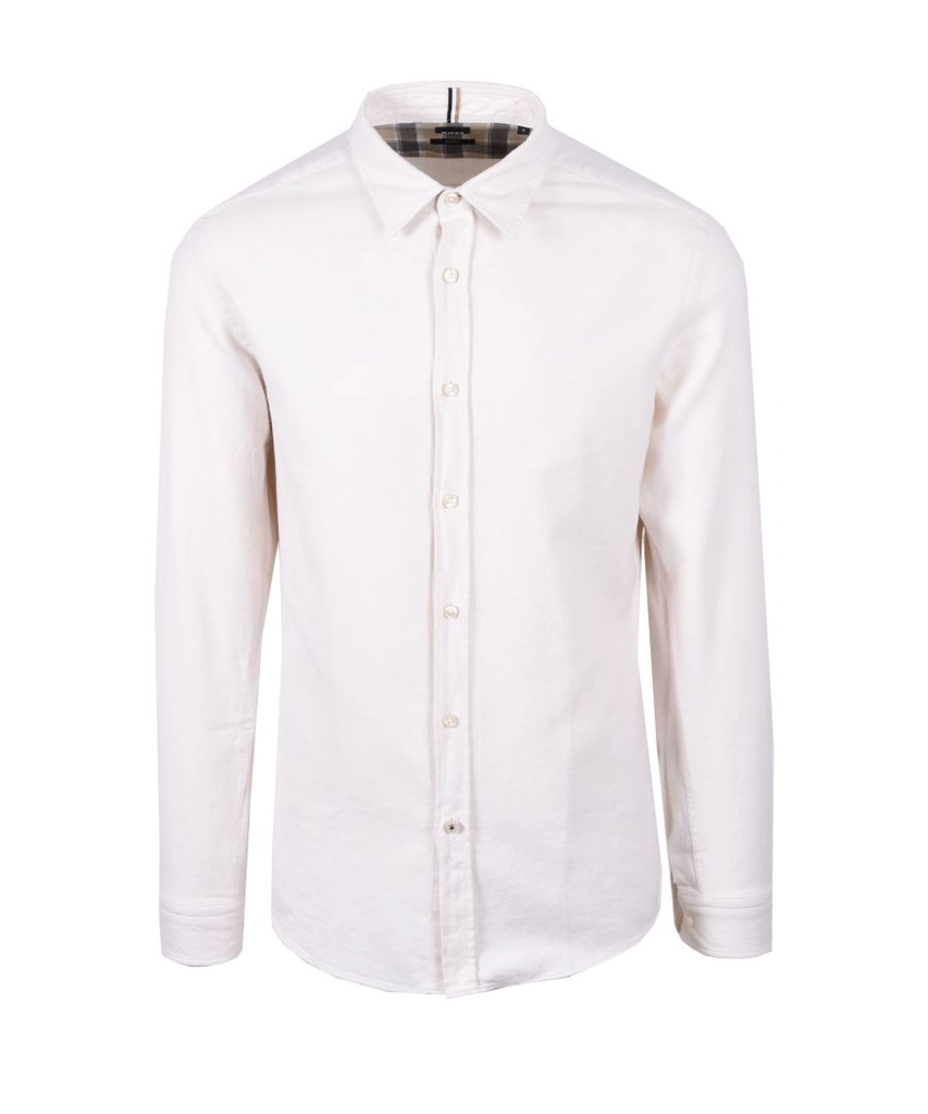 Hugo Boss Mens C-roan-kent-c4-244 Shirt Open White - Size Medium